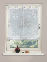 Raffrollo Baum mit Schlaufen grau BxH 80/100/120/140x140cm